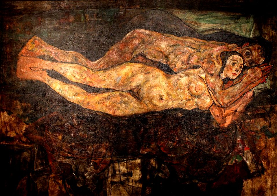 Lovers by Egon Schiele, 1918